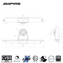 Ampire KVX-SPRINTER - Rückfahrkamera Für Mercedes Sprinter, VW Crafter 1 -Bester Elektronik Laden AMPIRE Kamera CVBS Mercedes Sprinter VW Crafter 1 KVX SPRINTER b 2 1280x1280